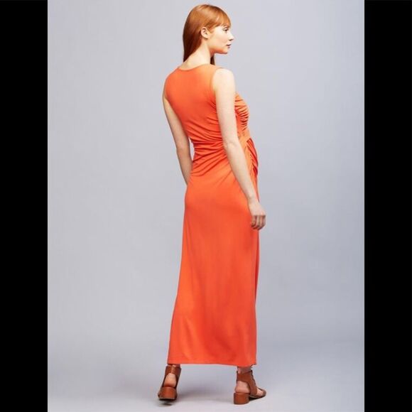 Seraphine Maternity Maxi Dress Nursing Maxi Dress Coral - Picture 3 of 16